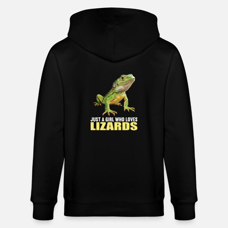 Lézards Lézard - Veste à capuche bio CULTIVATOR Stanley/Stella Unisexe - noir
