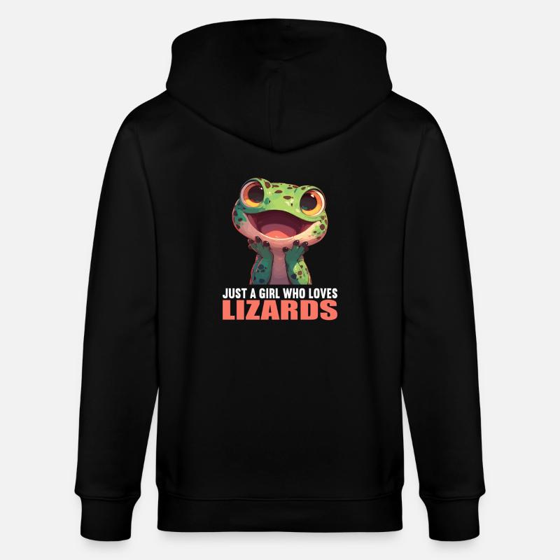 Eidechsen Eidechse - Stanley/Stella Unisex Bio-Kapuzenjacke CULTIVATOR  - Schwarz