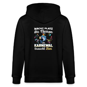 Konfetti Fasching Karneval Spaß Design - Stanley/Stella Unisex Bio-Kapuzenjacke CULTIVATOR  - Schwarz - Hinten - Anna (173cm)