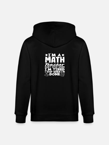 Math Teacher Math Gift - Stanley/Stella CULTIVATOR Unisex Organic Hooded Jacket - black