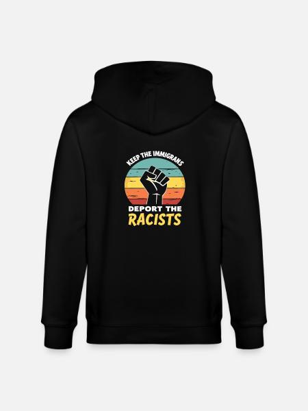 Anti-Racism Diversity, Justice & Equality - Stanley/Stella CULTIVATOR  Unisex Organic Hooded Jacket - black