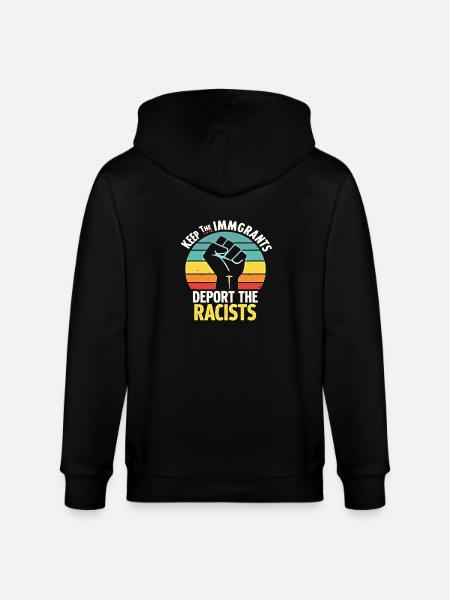 Anti-Racism Diversity, Justice & Equality - Stanley/Stella CULTIVATOR  Unisex Organic Hooded Jacket - black