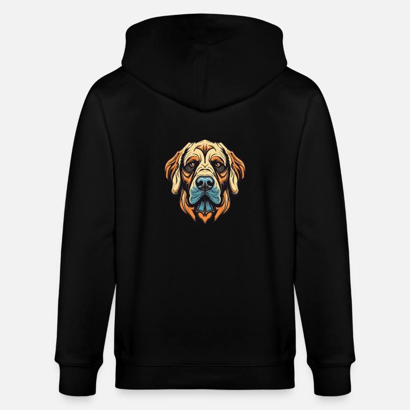 Portrait de chien Kangal - Veste à capuche bio CULTIVATOR Stanley/Stella Unisexe - noir
