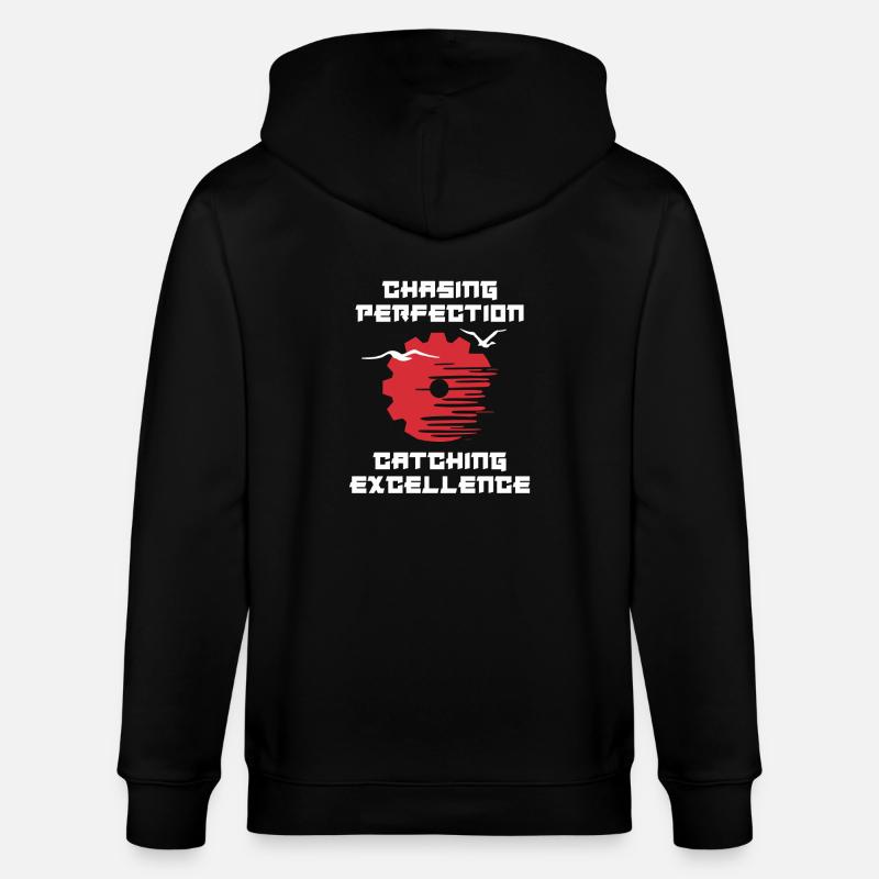 Kaizen Mindset Chasing Perfection - Stanley/Stella CULTIVATOR  Unisex Organic Hooded Jacket - black