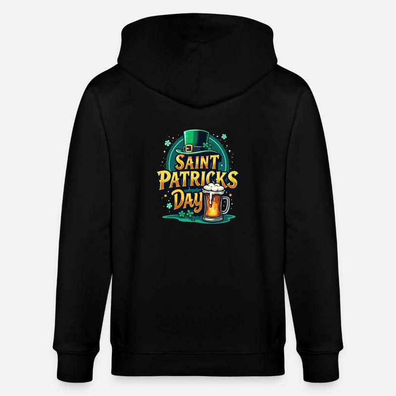 Bière de la Saint-Patrick - Veste à capuche bio CULTIVATOR Stanley/Stella Unisexe - noir