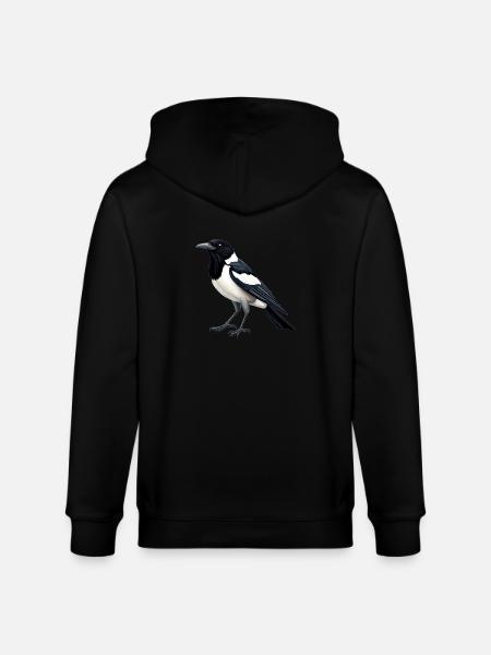 Magpies Magpie - Stanley/Stella CULTIVATOR Unisex Organic Hooded Jacket - black