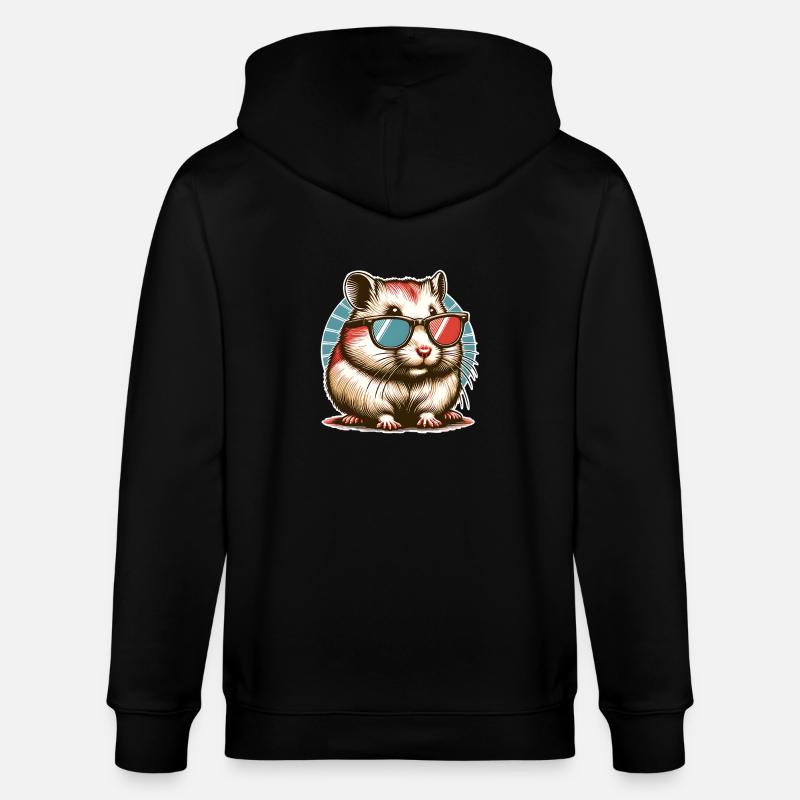 Hamster - Stanley/Stella Unisex Bio-Kapuzenjacke CULTIVATOR  - Schwarz