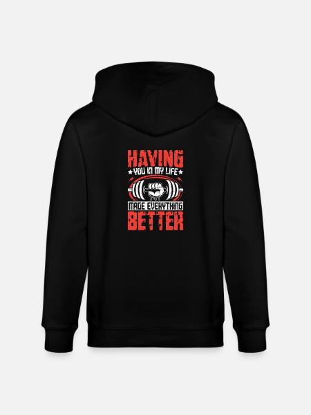 Fitness Motivation Better Life Design - Stanley/Stella CULTIVATOR Unisex Organic Hooded Jacket - black