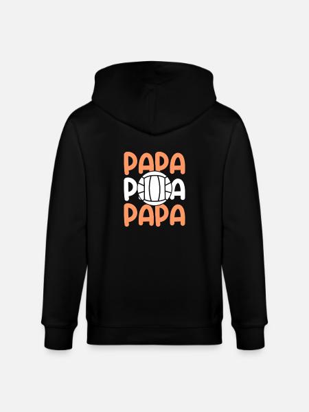 Handballeur, papa, père, handball - Veste à capuche bio CULTIVATOR Stanley/Stella Unisexe - noir