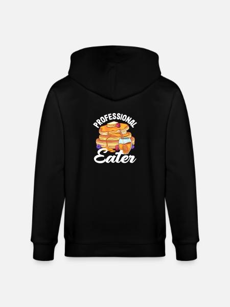 Pancakes Lovers Professional Eater - Stanley/Stella CULTIVATOR Unisex Organic Hooded Jacket - black