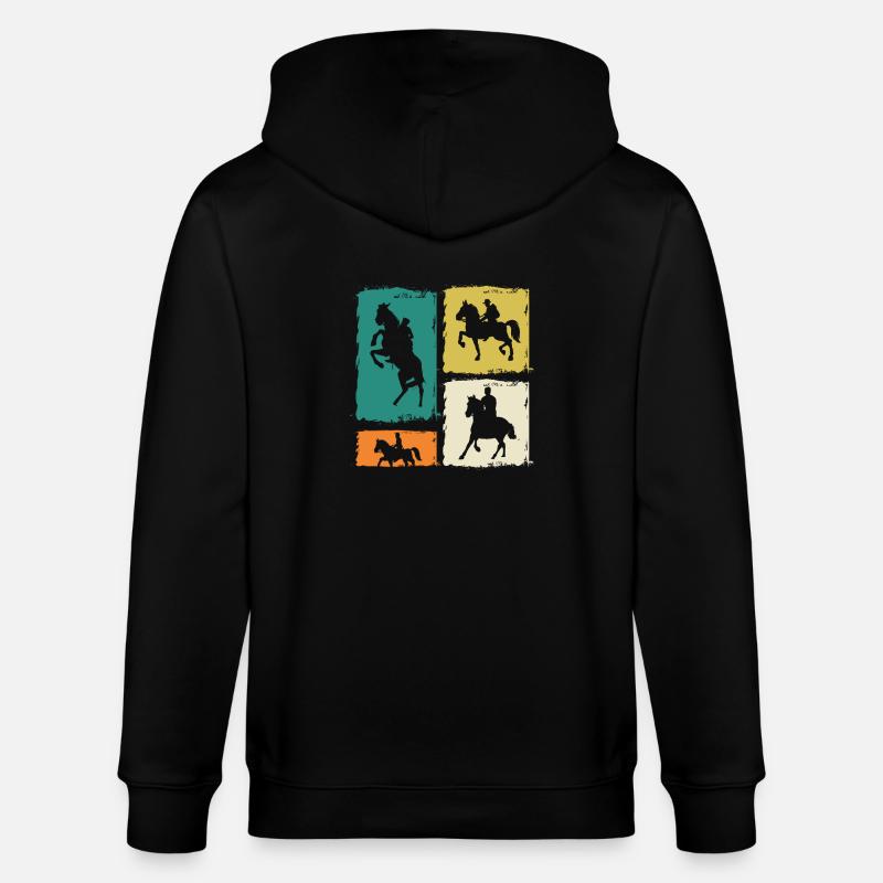 Cheval - Veste à capuche bio CULTIVATOR Stanley/Stella Unisexe - noir