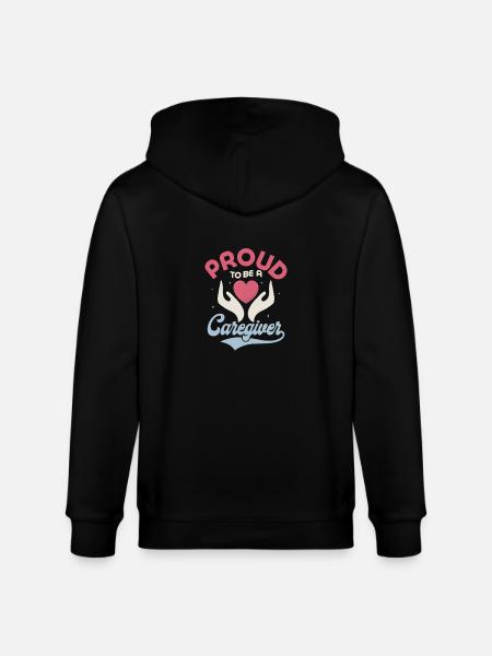 Fier d’être un aidant - Veste à capuche bio CULTIVATOR Stanley/Stella Unisexe - noir