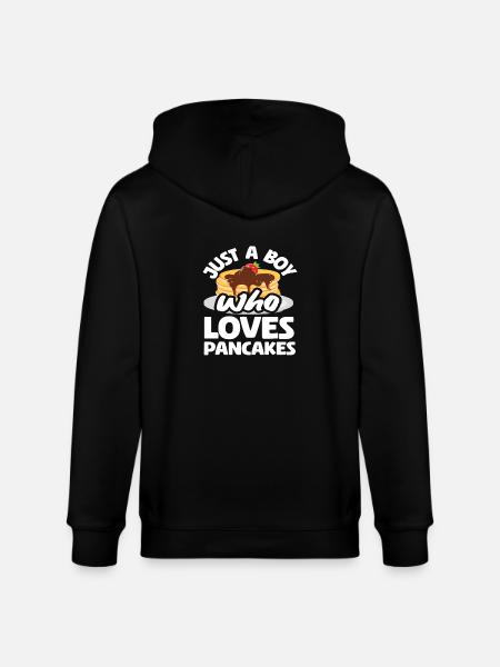 A boy who loves pancakes - Stanley/Stella CULTIVATOR Unisex Organic Hooded Jacket - black