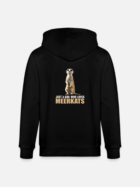 Meerkat Erdmännchen - Stanley/Stella CULTIVATOR Unisex Organic Hooded Jacket - black