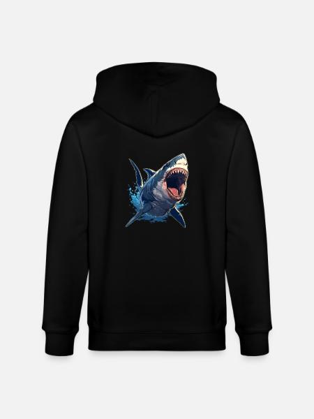 Megalodons Megalodon - Stanley/Stella CULTIVATOR Unisex Organic Hooded Jacket - black