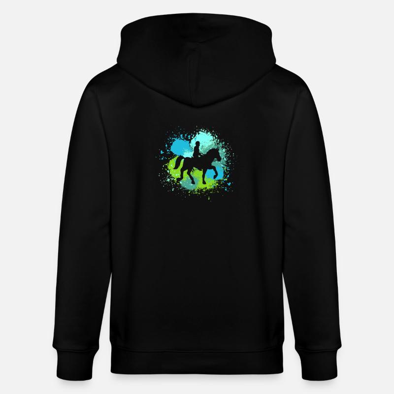 Cheval - Veste à capuche bio CULTIVATOR Stanley/Stella Unisexe - noir