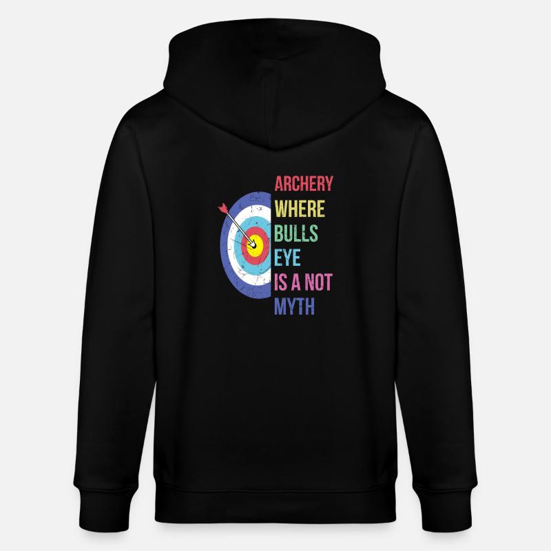 Bogenschießen Bogenschütze - Stanley/Stella Unisex Bio-Kapuzenjacke CULTIVATOR  - Schwarz