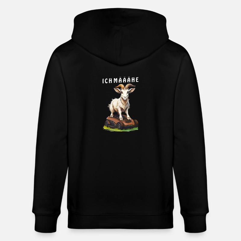 ZIEGE MÄHROBOTER ICH MÄÄÄHE - Stanley/Stella Unisex Bio-Kapuzenjacke CULTIVATOR  - Schwarz
