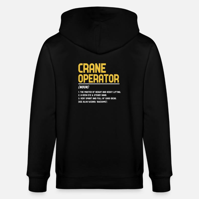 Crane operator definition - Stanley/Stella CULTIVATOR  Unisex Organic Hooded Jacket - black