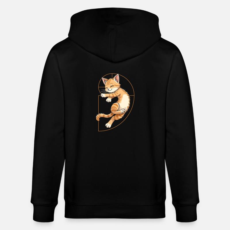 Chat de Fibonacci - Veste à capuche bio CULTIVATOR Stanley/Stella Unisexe - noir