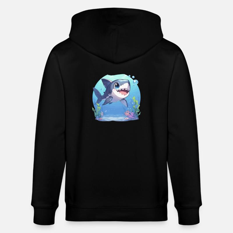 Requins Requin - Veste à capuche bio CULTIVATOR Stanley/Stella Unisexe - noir