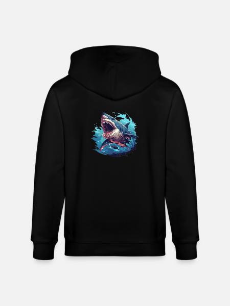 Requins Requin - Veste à capuche bio CULTIVATOR Stanley/Stella Unisexe - noir