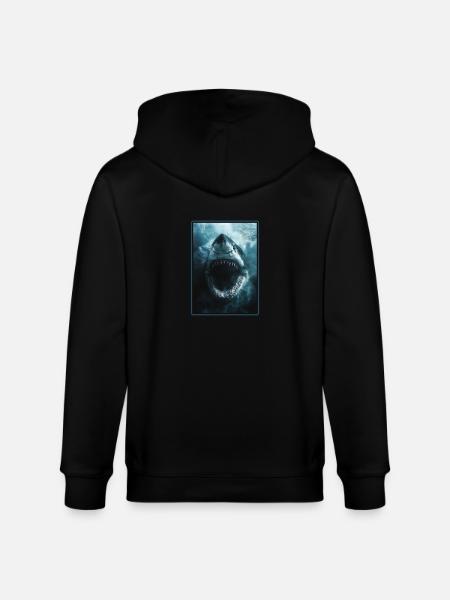 Requins Requin - Veste à capuche bio CULTIVATOR Stanley/Stella Unisexe - noir