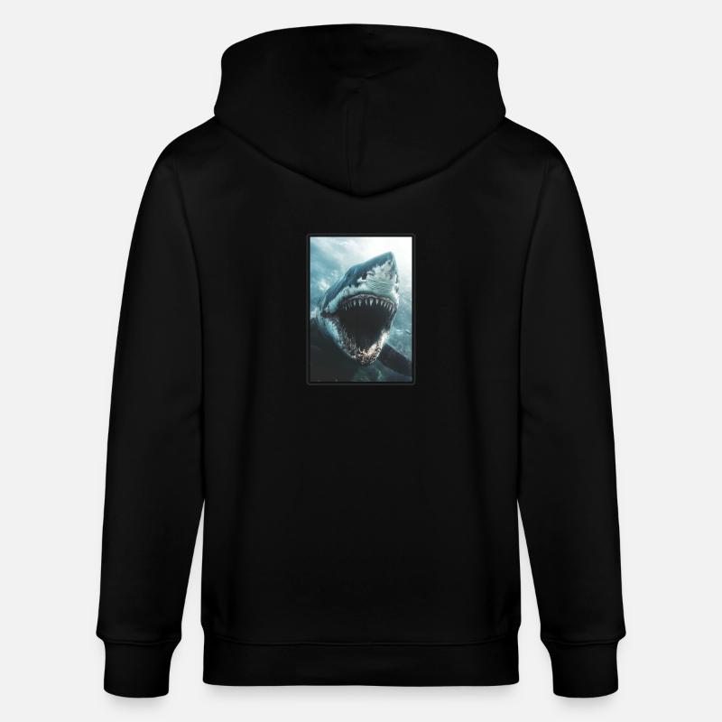 Requins Requin - Veste à capuche bio CULTIVATOR Stanley/Stella Unisexe - noir