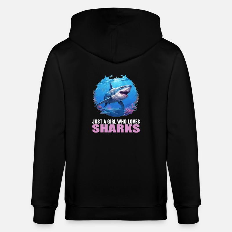 Requins Requin - Veste à capuche bio CULTIVATOR Stanley/Stella Unisexe - noir