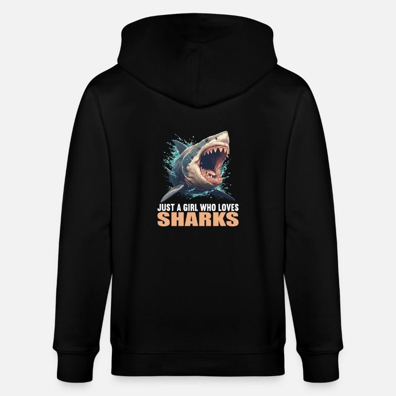Requins Requin - Veste à capuche bio CULTIVATOR Stanley/Stella Unisexe - noir