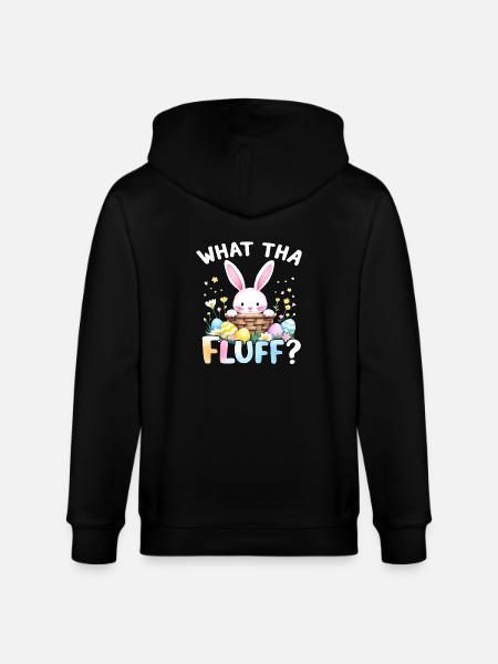 What tha Fluff? - Stanley/Stella CULTIVATOR  Unisex Organic Hooded Jacket - black