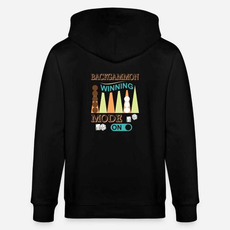 Backgammon Spiel - Stanley/Stella Unisex Bio-Kapuzenjacke CULTIVATOR  - Schwarz