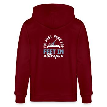 Pilates: Just Here For Feet In Straps - Stanley/Stella CULTIVATOR  Unisex Organic Hooded Jacket - burgundy - Back - Anna (173cm)