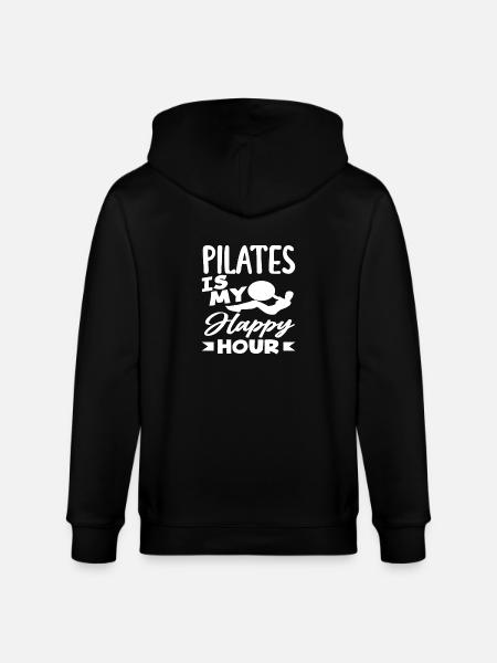 Pilates is my happy hour - Stanley/Stella CULTIVATOR Unisex Organic Hooded Jacket - black