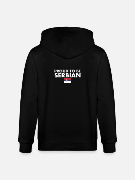 Proud To Be Serbian Serbia Serbian Flag Serbia - Stanley/Stella CULTIVATOR  Unisex Organic Hooded Jacket - black