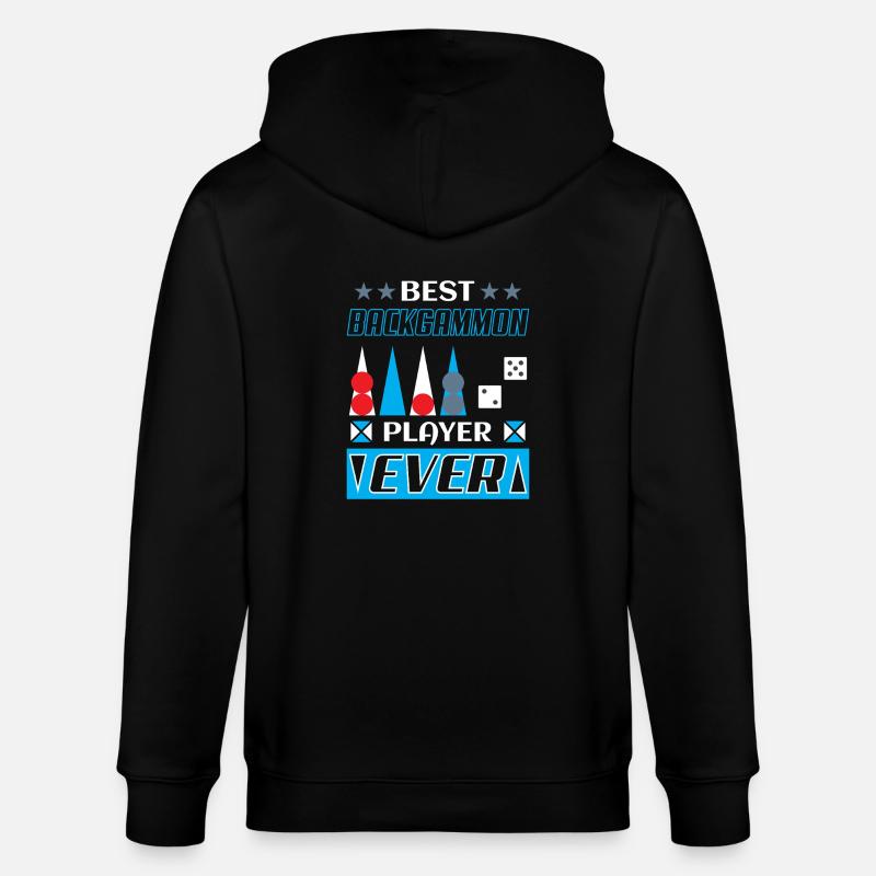 Backgammon Spiel - Stanley/Stella Unisex Bio-Kapuzenjacke CULTIVATOR  - Schwarz