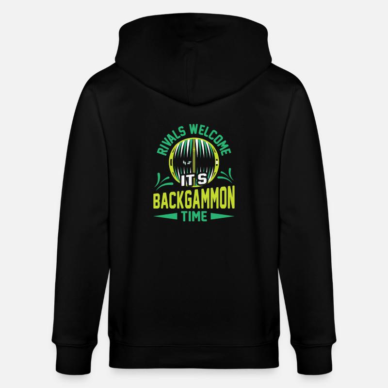 Backgammon Spiel - Stanley/Stella Unisex Bio-Kapuzenjacke CULTIVATOR  - Schwarz