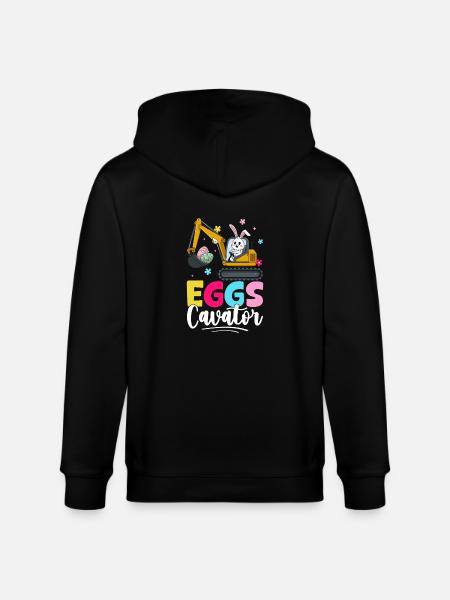 Eggs Cavator - Stanley/Stella CULTIVATOR Unisex Organic Hooded Jacket - black