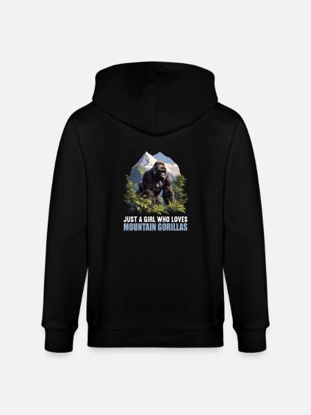 Berggorillas Berggorilla - Stanley/Stella Unisex Bio-Kapuzenjacke CULTIVATOR - Schwarz