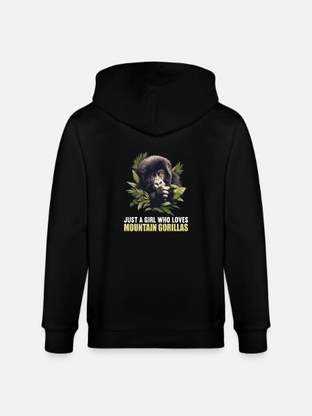 Berggorillas Berggorilla - Stanley/Stella Unisex Bio-Kapuzenjacke CULTIVATOR  - Schwarz