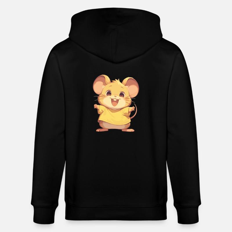Mäuse Maus - Stanley/Stella Unisex Bio-Kapuzenjacke CULTIVATOR  - Schwarz