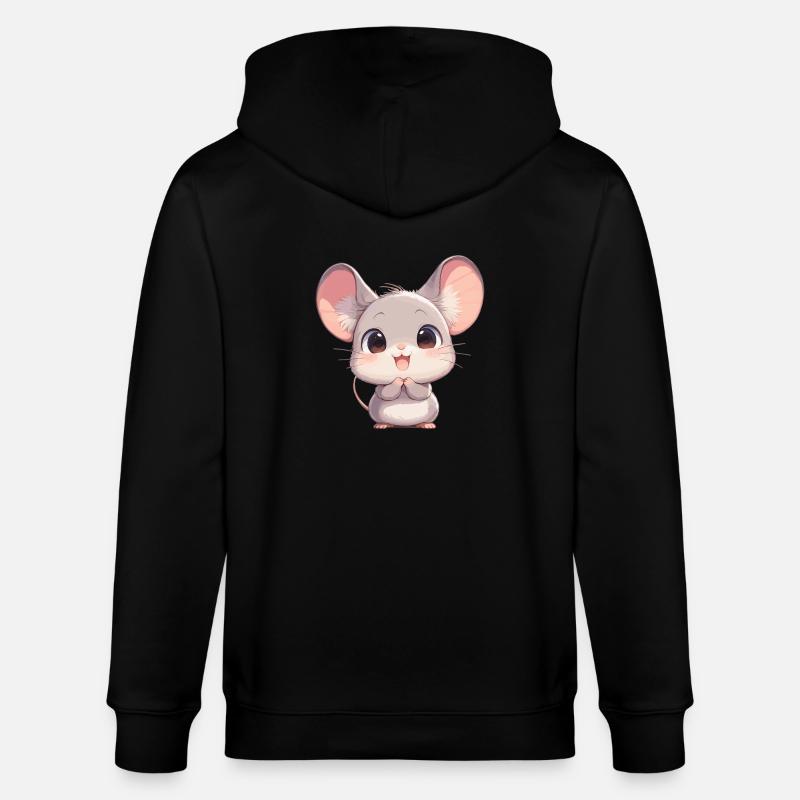 Mäuse Maus - Stanley/Stella Unisex Bio-Kapuzenjacke CULTIVATOR  - Schwarz