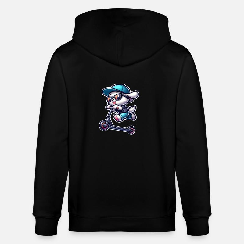 E-Scooter E-Scooter Scooter Dog - Stanley/Stella CULTIVATOR  Unisex Organic Hooded Jacket - black