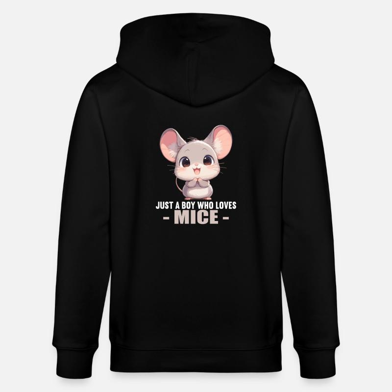 Mäuse Maus - Stanley/Stella Unisex Bio-Kapuzenjacke CULTIVATOR  - Schwarz