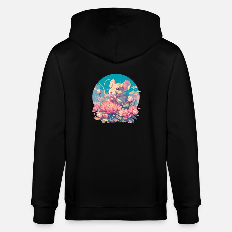 Mäuse Maus - Stanley/Stella Unisex Bio-Kapuzenjacke CULTIVATOR  - Schwarz