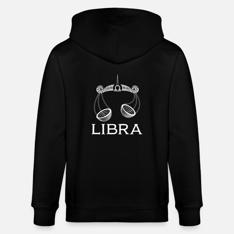 libra1w Zeichenfläche 1 - Stanley/Stella Unisex Bio-Kapuzenjacke CULTIVATOR - Schwarz