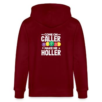 Bingo Komm An Rufer Lass Mich Jubeln Spieler - Stanley/Stella Unisex Bio-Kapuzenjacke CULTIVATOR  - Burgunderrot - Hinten - Anna (173cm)