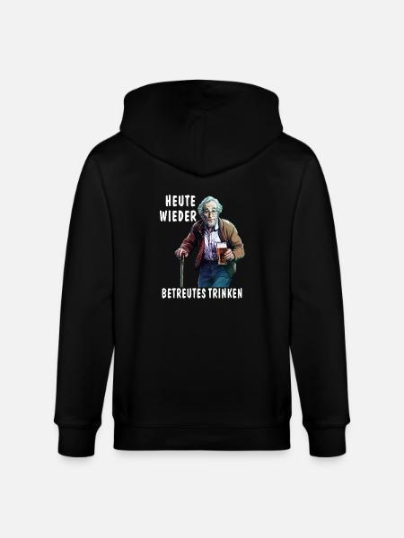 MAN TODAY AGAIN SUPERVISED DRINKING - Stanley/Stella CULTIVATOR Unisex Organic Hooded Jacket - black
