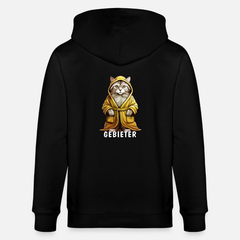 KATZE MANTEL GEBIETER - Stanley/Stella Unisex Bio-Kapuzenjacke CULTIVATOR - Schwarz
