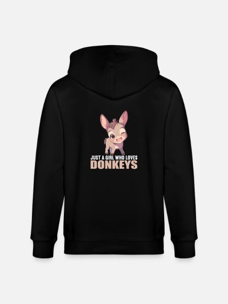 Donkey Esel - Stanley/Stella CULTIVATOR Unisex Organic Hooded Jacket - black